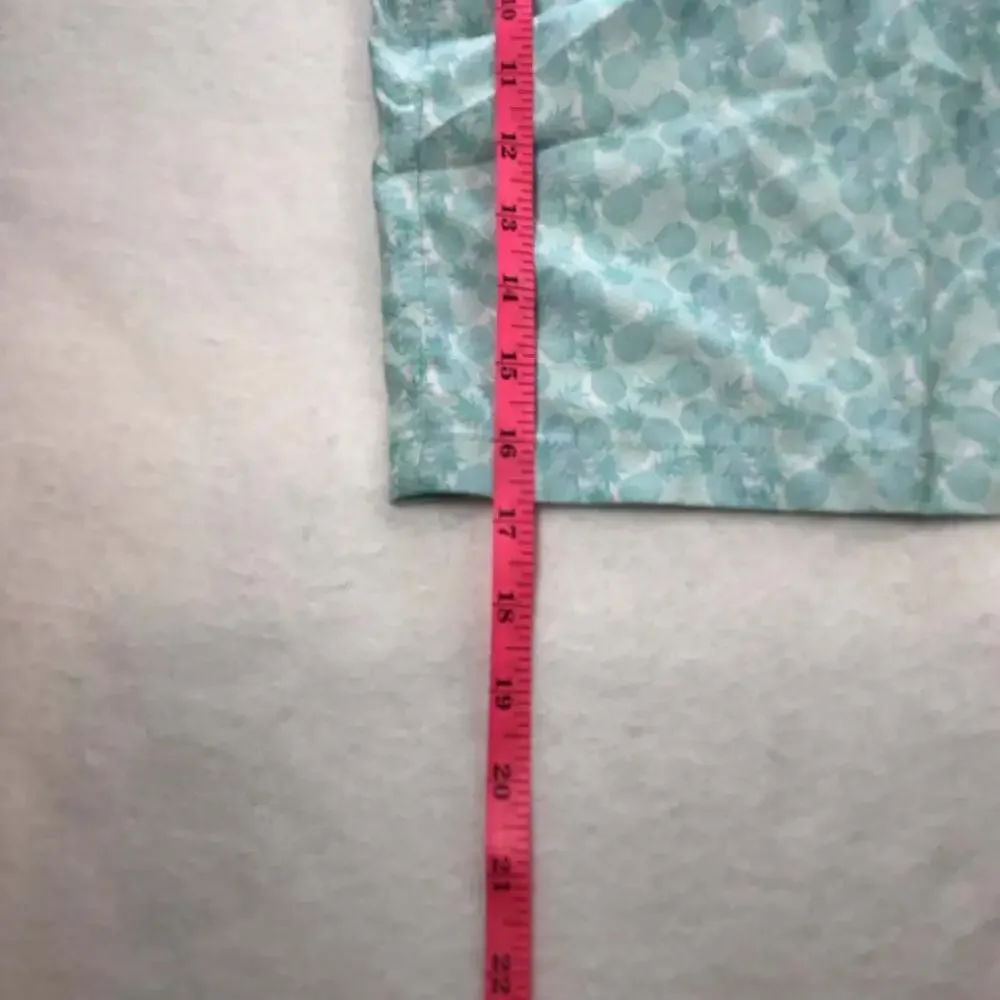 Vintage Summer Men's Pineapple Print Volley Swim Shorts Large Mint Green